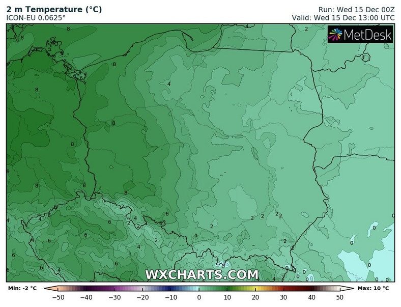 Środa z dodatnią temperaturą w całej Polsce