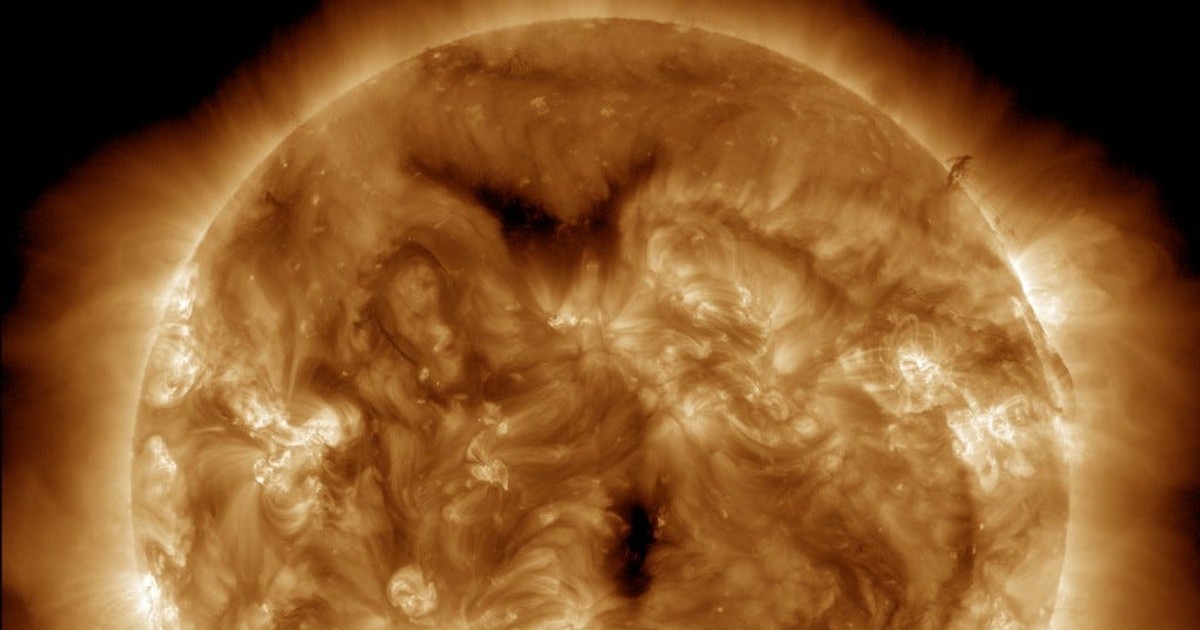 The 'solar wind,' which the sun is constantly blasting over the planets ...