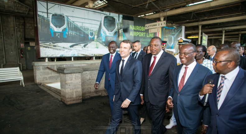 President Emmanuel Macron at Nairobi Railways Station