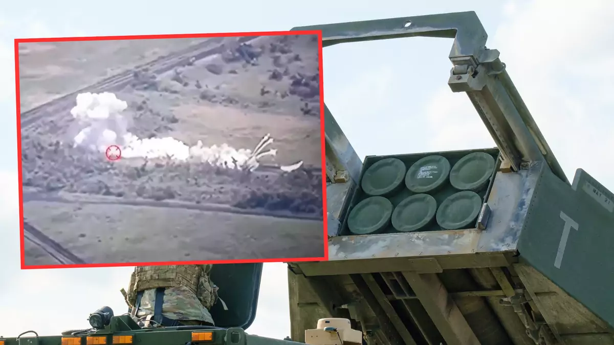 Ukraińcy ostrzelali z HIMARS-ów rosyjski system przeciwlotniczy 9K35 Strieła-10 (screen: UAWeapons/Twitter)