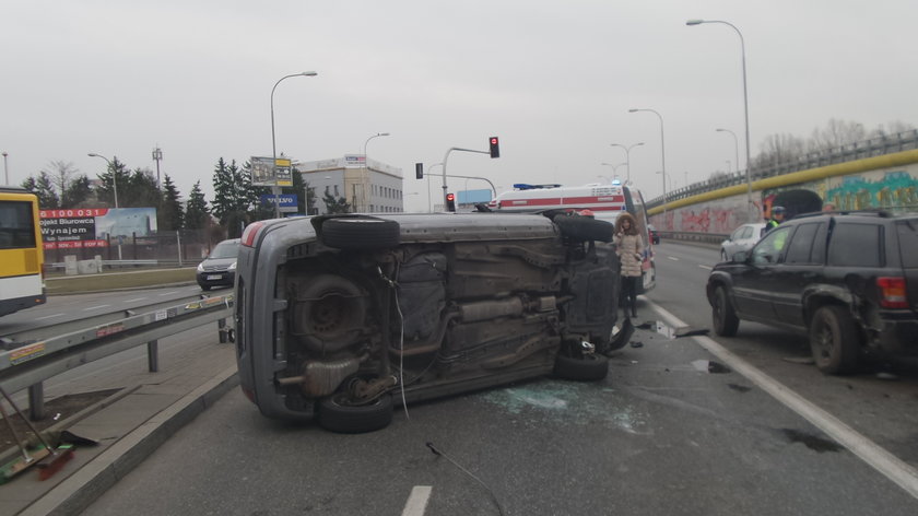 Wypadek na Wale Miedzeszyńskim