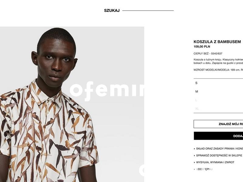 ZARA sprzedaje "koszulę z bambusem". Na zdjęciu czarnoskóry model | Ofeminin