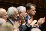 Joachim Brudziński Ryszard Terlecki Jarosław Kaczyński Mariusz Błaszczak PiS polityka Prawo i Sprawiedliwość Sejm