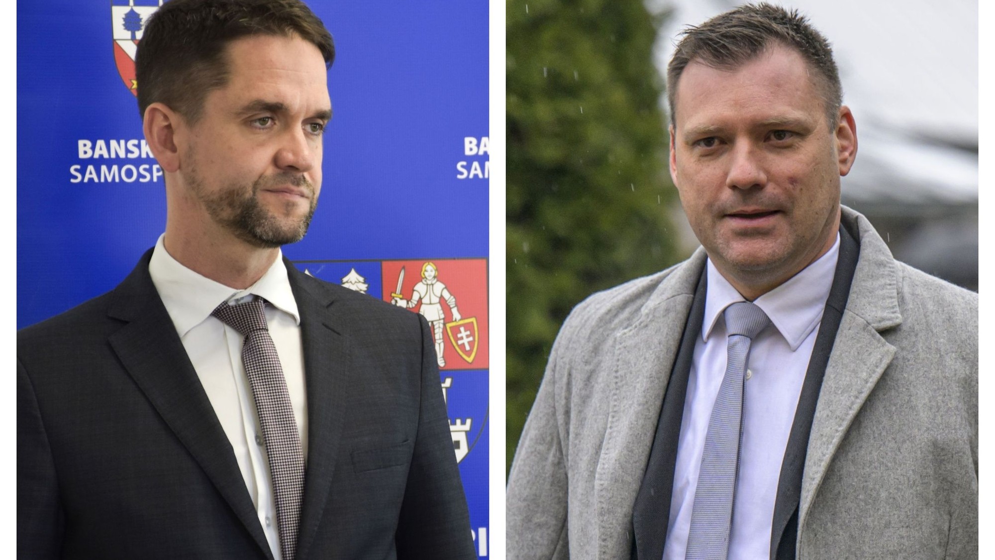 Banskobystrický župan Ondrej Lunter (vľavo) a minister životného prostredia Tomáš Taraba. 