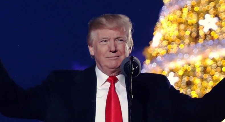 Donald Trump at a Christmas event in 2017.REUTERS/Jonathan Ernst