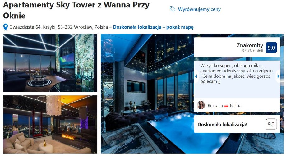 Apartament z wanną przy oknie ma swoich miłośników