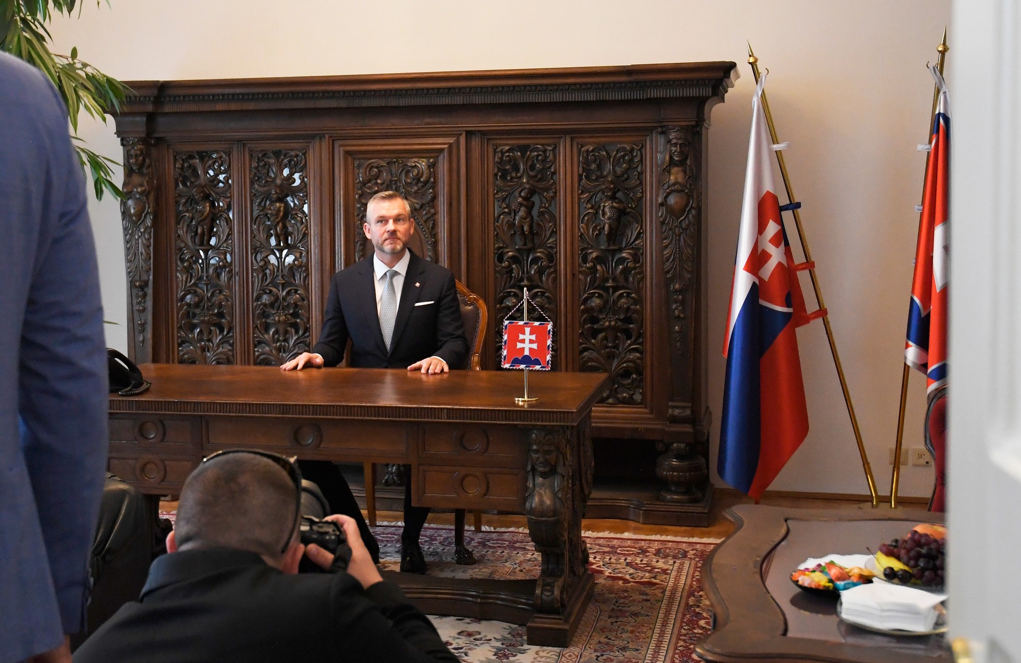 Prezident SR Peter Pellegrini na návšteve regionálneho pracoviska Kancelárie prezidenta SR v Košiciach.