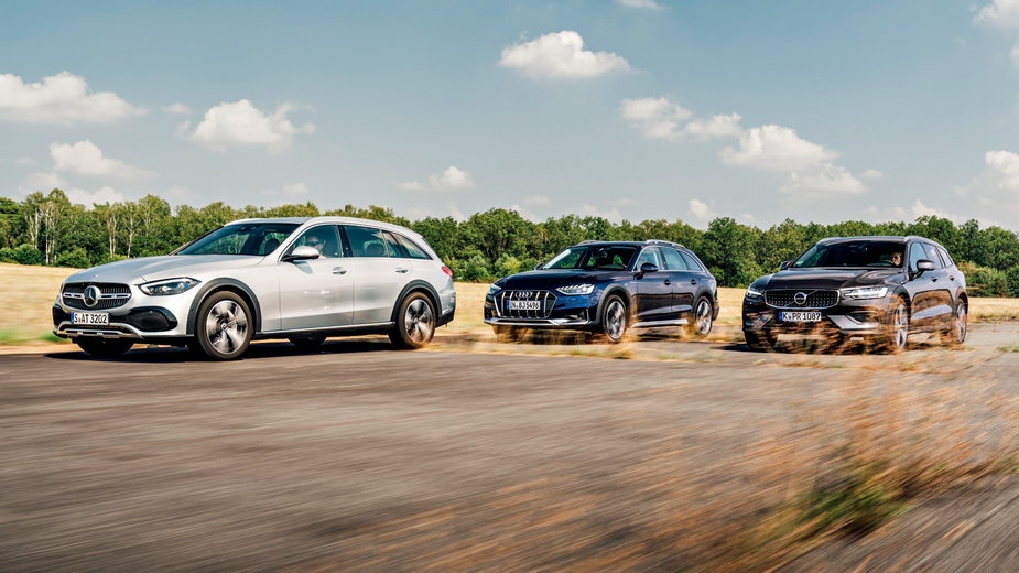 Porównanie klasy premium: Audi A4 Allroad, Mercedes klasy C All Terrain i Volvo V60 Cross Country