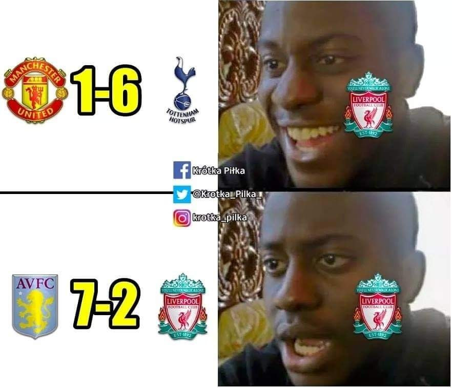 Tottenham rozgromił Manchester United, Aston Villa zmiażdżyła Liverpool - memy