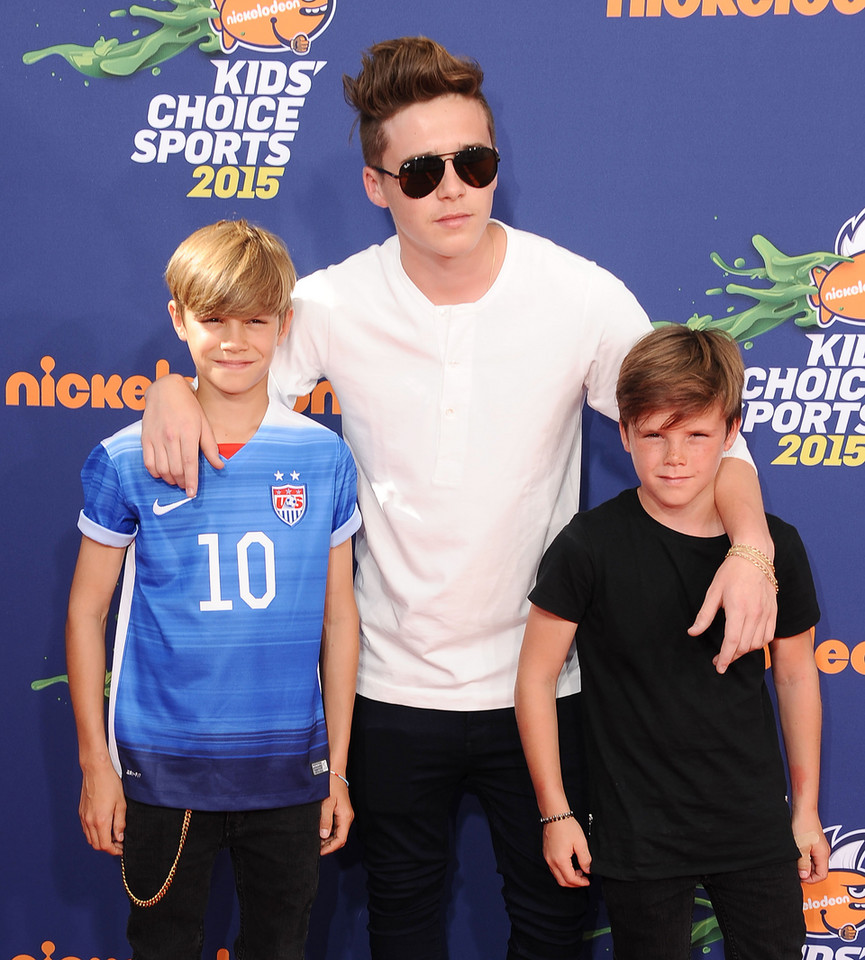 Brooklyn, Romeo i Cruz Beckham razem na ściance