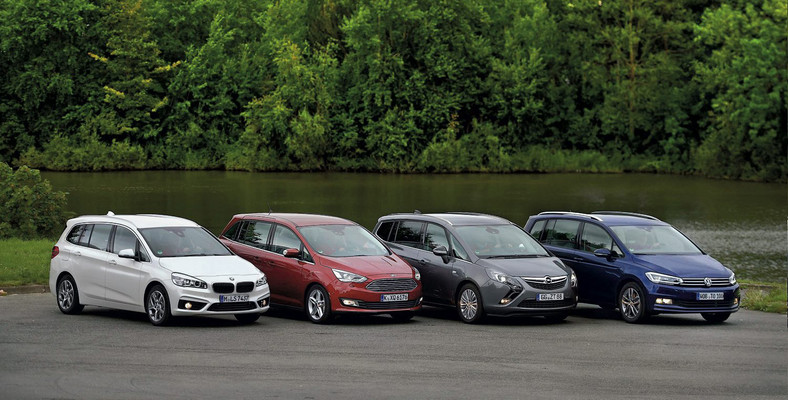 Król vanów pilnie poszukiwany: nowy VW Touran kontra BMW 216d Gran Tourer, Ford Grand C-Max, Opel Zafira Tourer