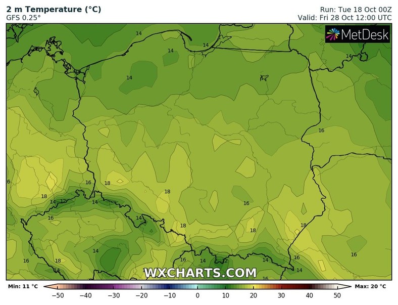 Zima na razie nam nie grozi. Temperatura często będzie osiągać i przekraczać 10-15 st. C.