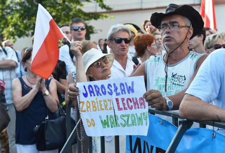 Protest przeciwników PiS