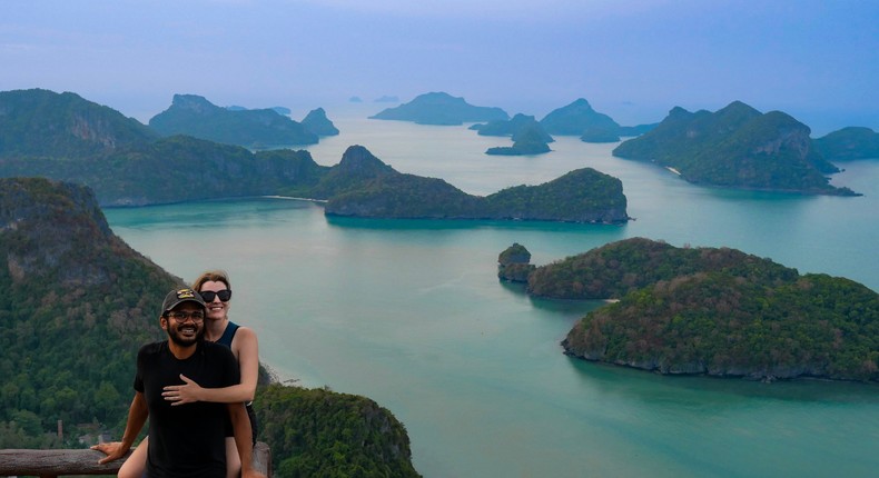 Katie Flynn and Bhavik Mistry decided to take a gap year, and have visited Ang Thong National Park in Thailand.Katie Flynn and Bhavik Mistry