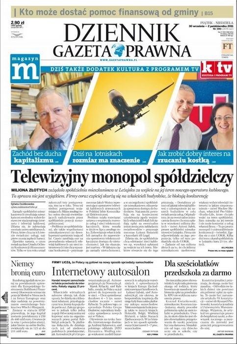 Okładka Dziennika Gazety Prawnej