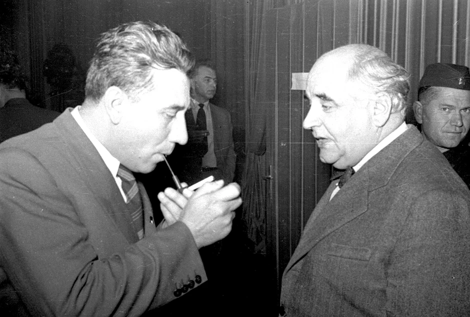 Sa Miroslavom Krležom, Zagreb 1952.