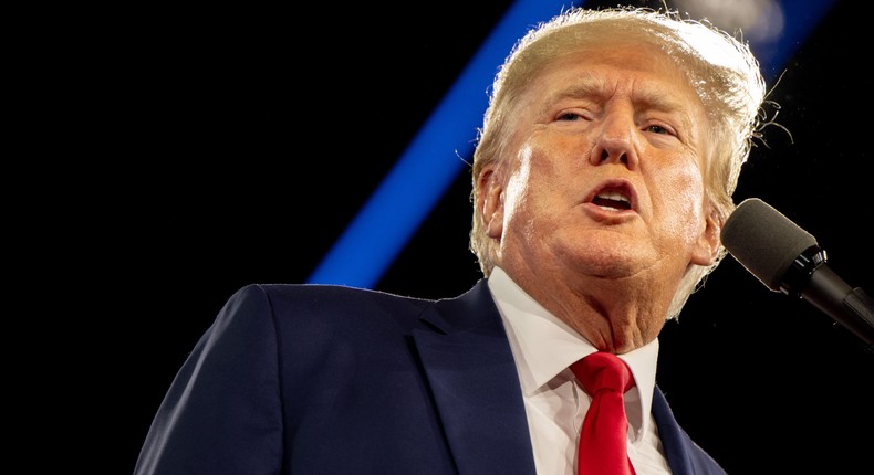 Former President Donald Trump speaks at the Conservative Political Action Conference on August 6, 2022 in Dallas, Texas.