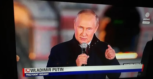 Władimir Putin źle podpisany w programie Polsatu