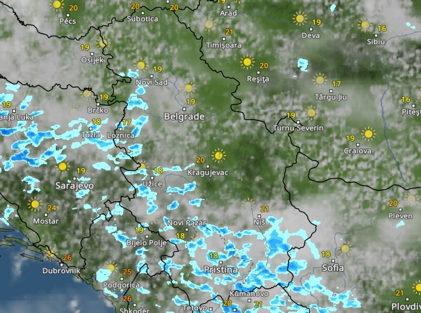 Krtanje kiše u 14 časova