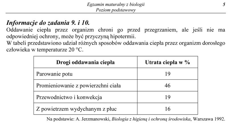 Arkusze maturalne z biologii, matura 2013