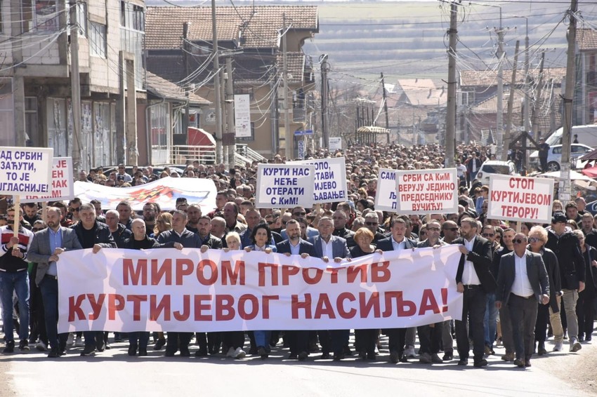 Protest u Kosovskoj Mitrovici