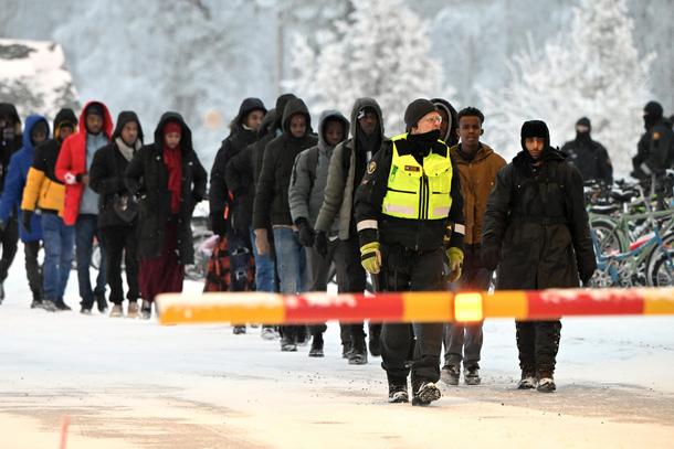 Migranci na granicy rosyjsko-fińskiej