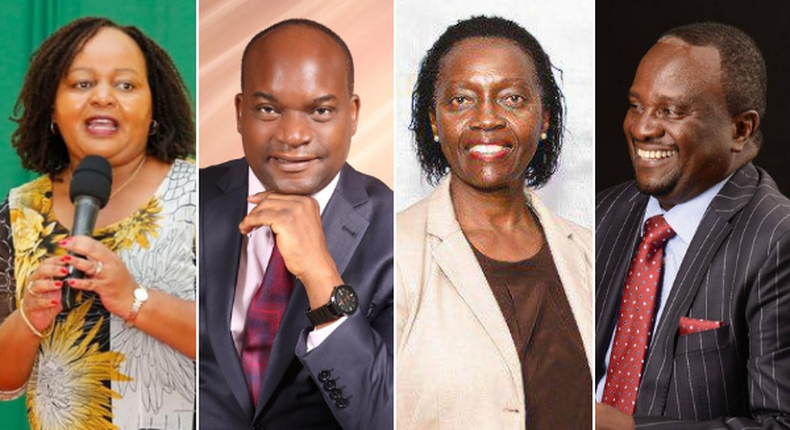 Kirinyaga Governor Anne Waiguru, DG Peter Ndambiri, Senior Counsel Martha Karua and Senator Charles Kibiru contesting for Kirinyaga Governor