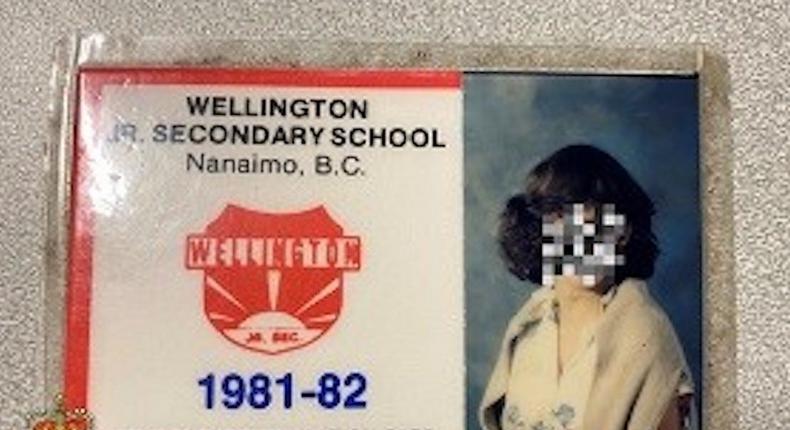 A Canadian woman's long-lost school ID was discovered in an old purse buried in a man's yard 40 years later.Royal Canadian Mounted Police