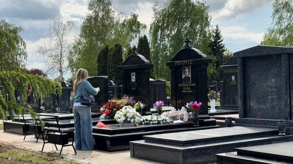 Suzana Jovanović na groblju