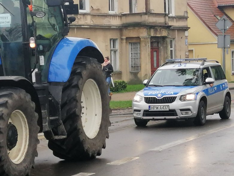 Protest rolników w Gryficach.