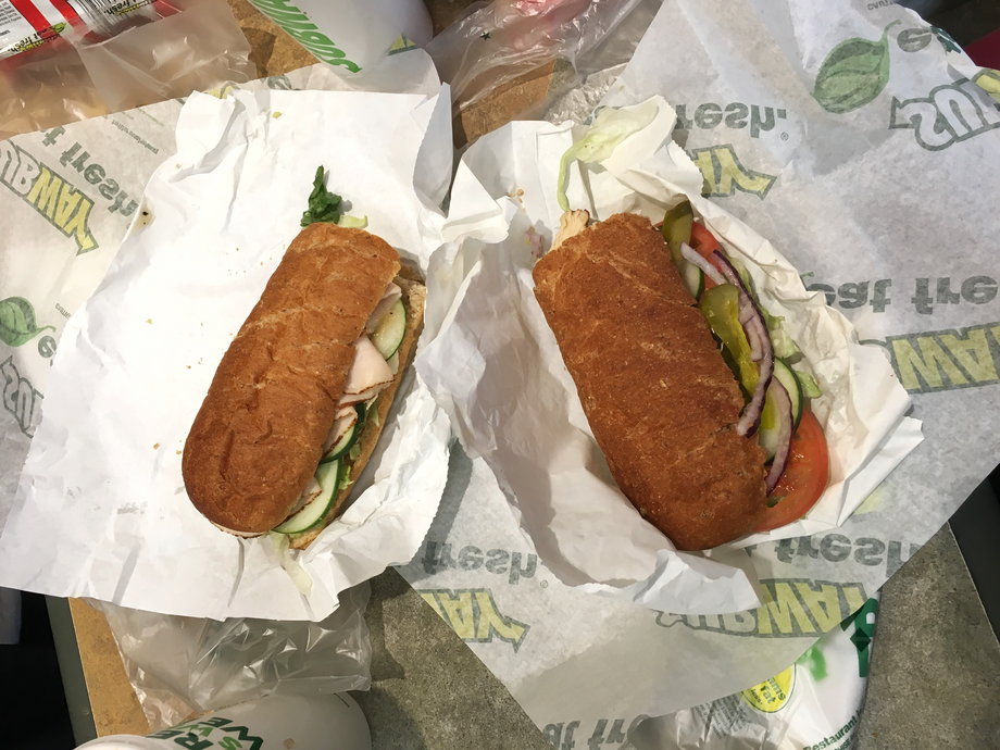 On Day 6, I forced my Subway guru to eat lunch with me.