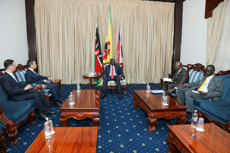 President William Ruto met with the Chinese Ambassador to Kenya, Dr. Zhou Pingjian, at State House in Nairobi on December 20, 2022