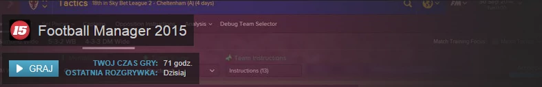 Football Manager 2015 - mój czas gry