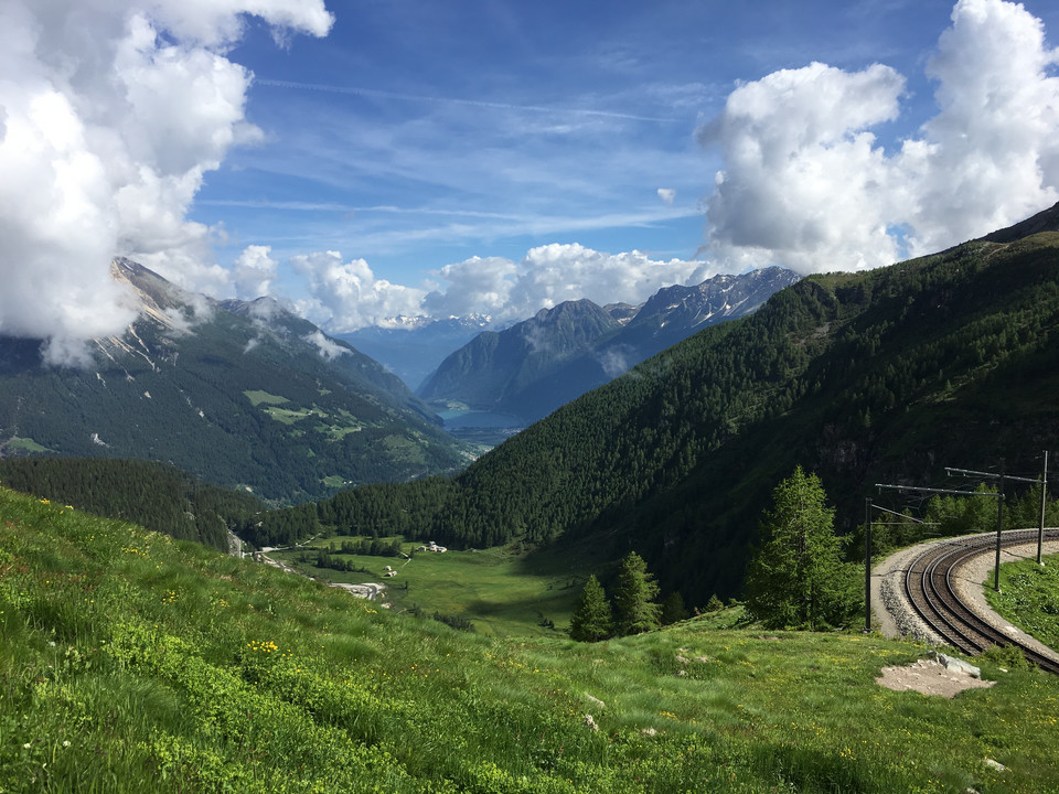 Widok z trasy Bernina Express