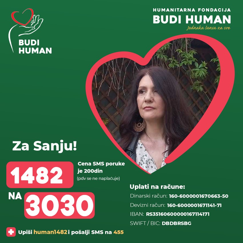 Sanji Čairović potrebna je pomoć da pobedi zloćudni tumor