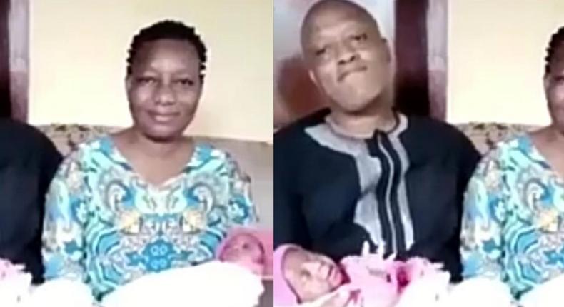 Happy couple celebrates twin babies born 21 days apart (video)
