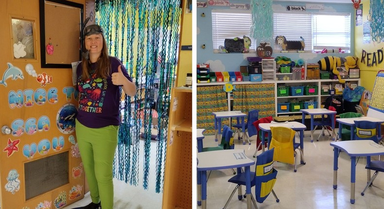 Maegan Driver spent money to decorate her room with an ocean theme.Maegan Driver