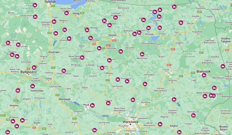 Protest rolników 24 stycznia 2024 roku - zablokowane drogi