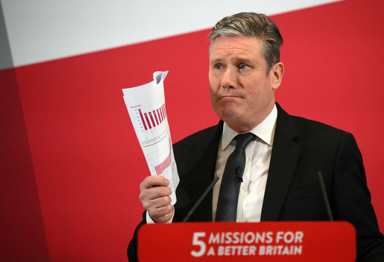 Keir Starmer, lider brytyjskiej Partii Pracy, 27 lutego 2023 r