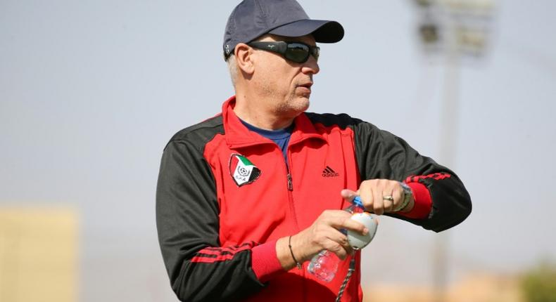 French coach Hubert Velud trains the Sudan national squad in Khartoum this year.