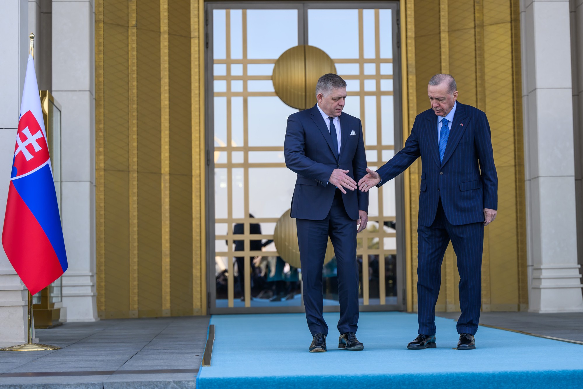 Predsedu vlády Roberta Fica prijal počas jeho oficiálnej návštevy prezident Tureckej republiky Recep Tayyip Erdogan.