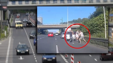 Kierowcy pobili się na autostradzie A4. Świadek pokazał szokujące nagranie