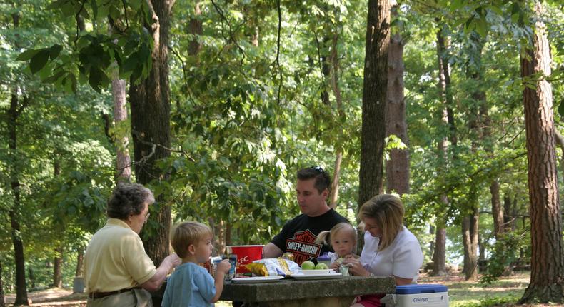 A family Monte Sano State Park near Huntsville, Alabama.Jeff Greenberg/Contributor/Getty Images