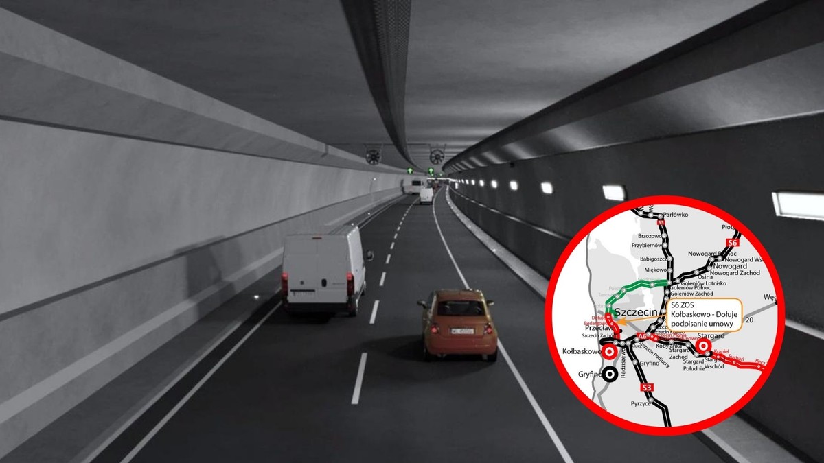 Tunel pod planowaną obwodnicą Szczecina