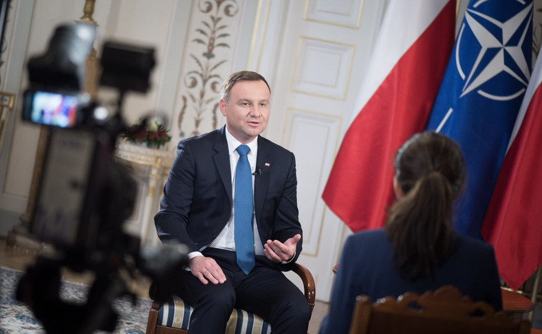 Prezydent Andrzej Duda udziela wywiadu