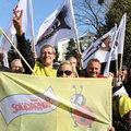 2 maja protest pracowników kilku sieci handlowych, w tym Biedronki