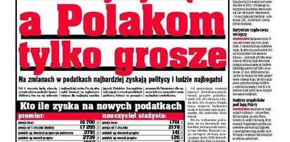 Tysiące dla władzy, dla nas grosze