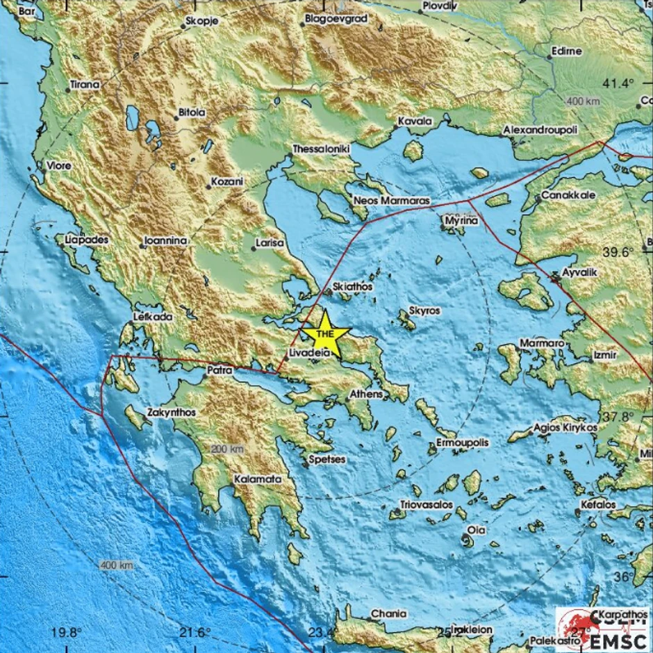 Zemljotres jutros pogodio ostrvo Evija u Grčkoj