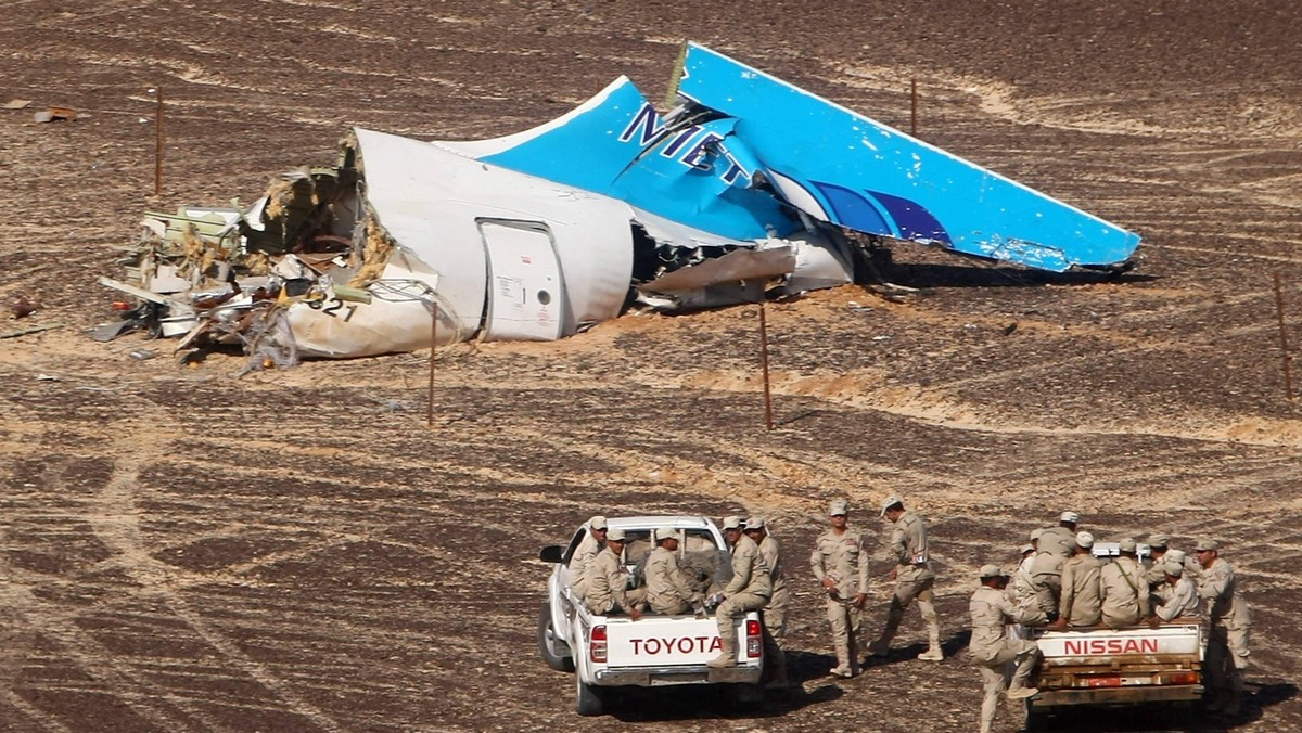 Russian plane crash site in central Sinai, Egypt