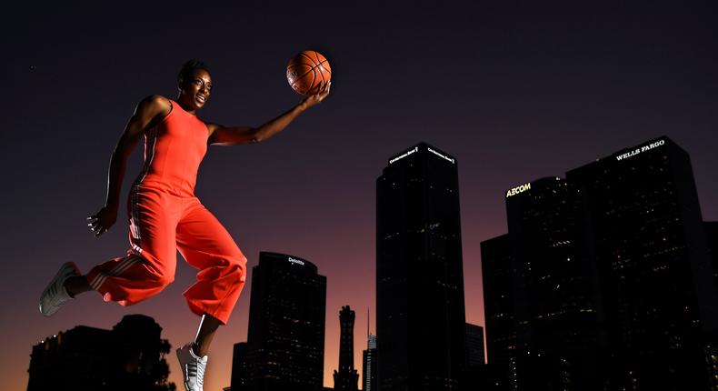 Nneka Ogwumike is a renowned Nigerian-American pro basketball player and President of the Women's National Basketball Association (Christina House/Los Angeles Times)